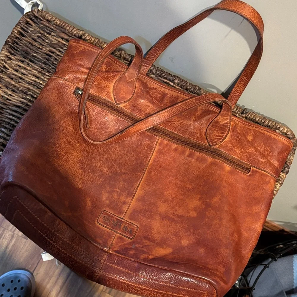 Myra Bag Rich Brown Woven Tote - Picture 3 of 3